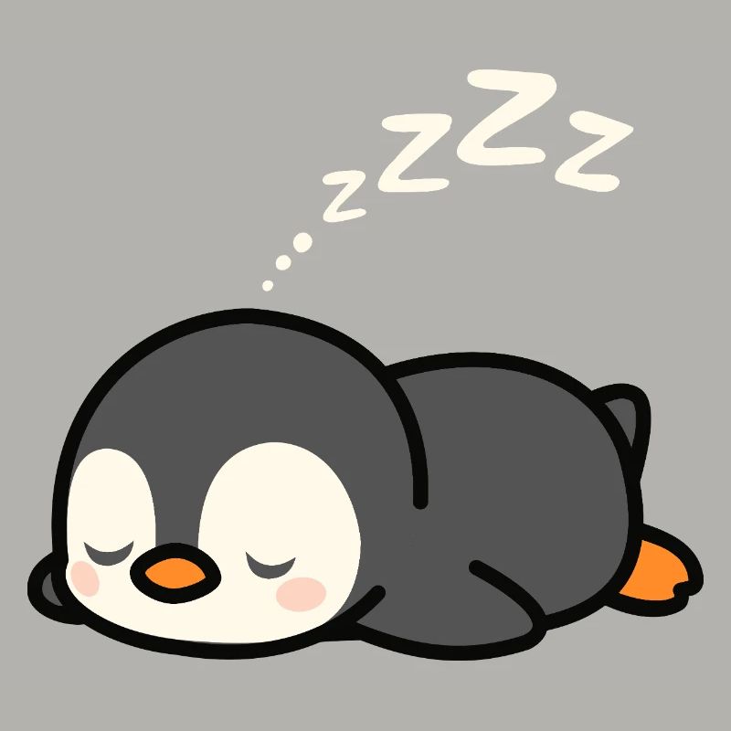 Mignonne sieste de pingouin