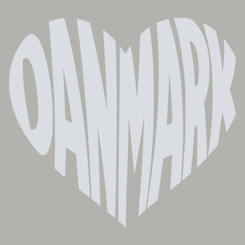 Danemark - Motif typographique du cœur du Danmark