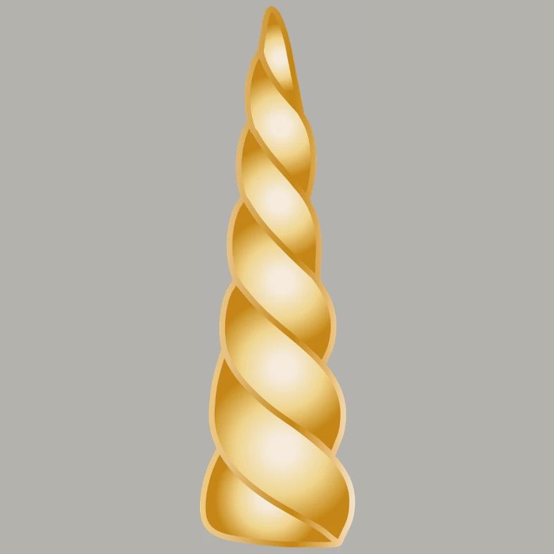 Golden Spiral Horn – Magical Design Object