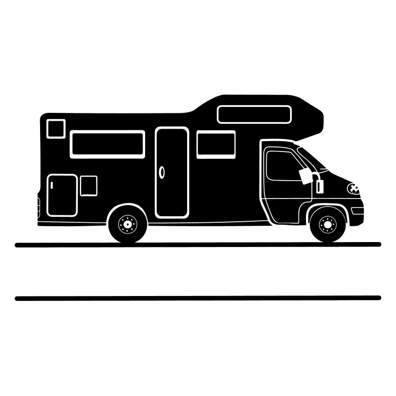 Camper-Silhouette mit Namensraum