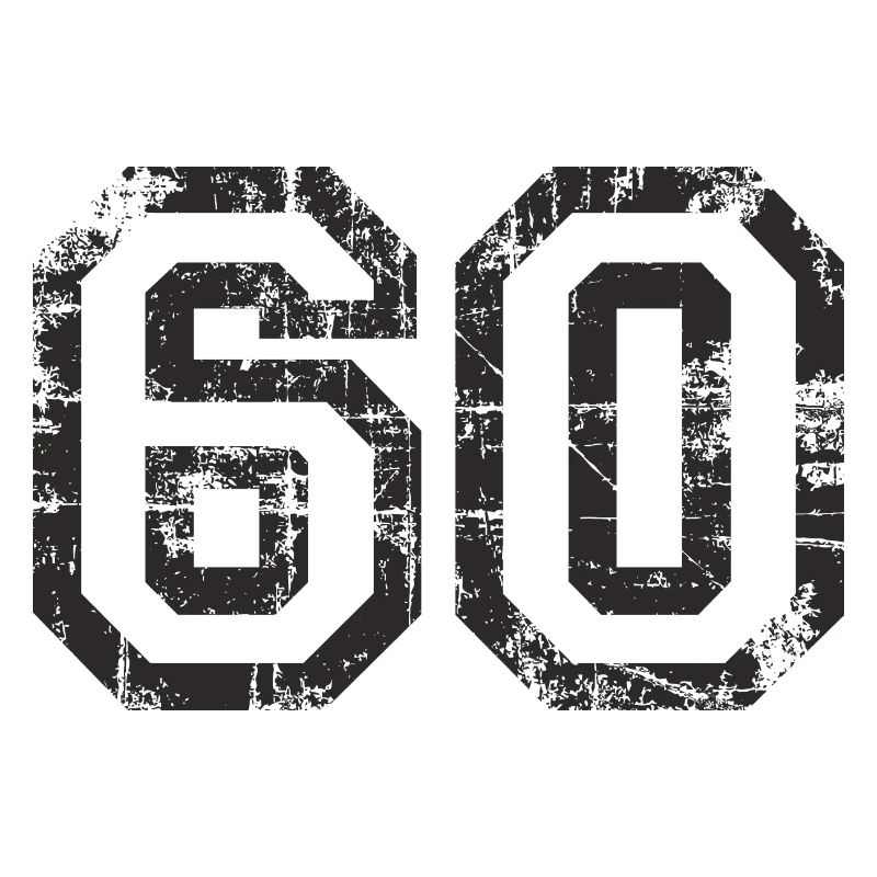 Number 60 Sixty 60th Birthday Design (EU)