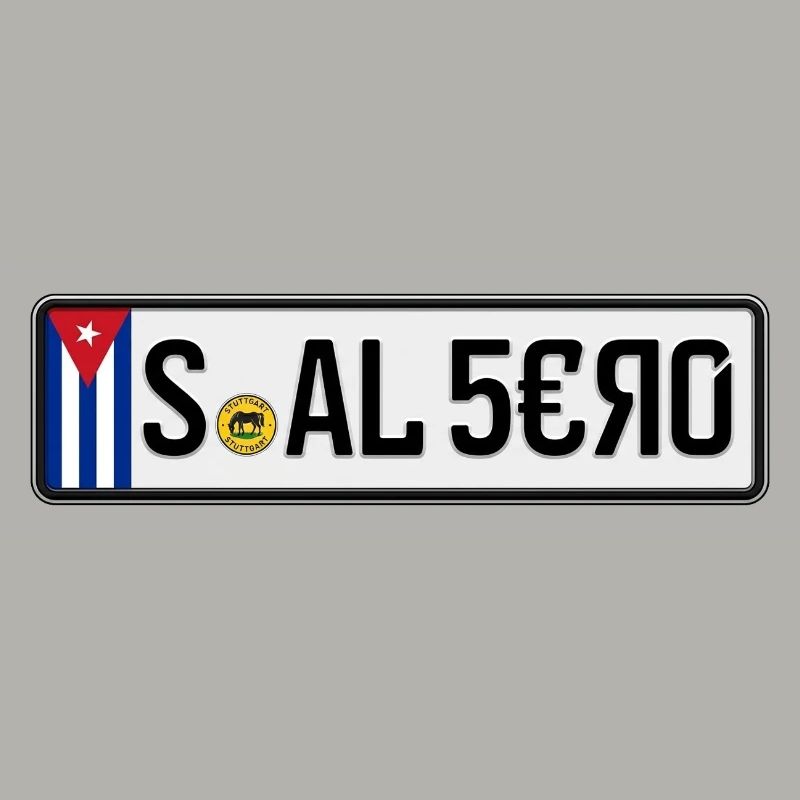 Plaque d’immatriculation de Cuba S-AL 5€Я0