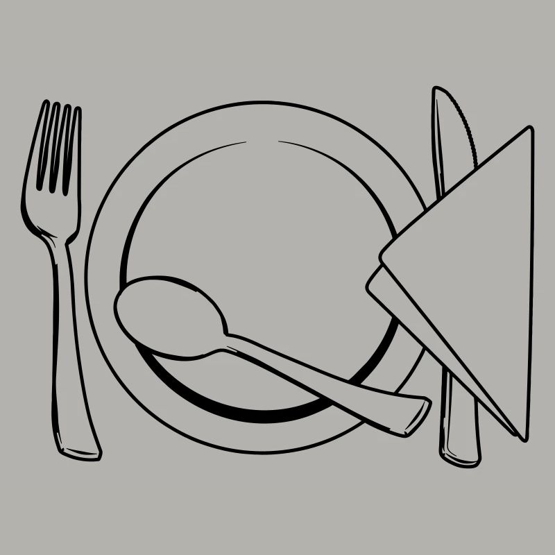 Besteckteller Serviette