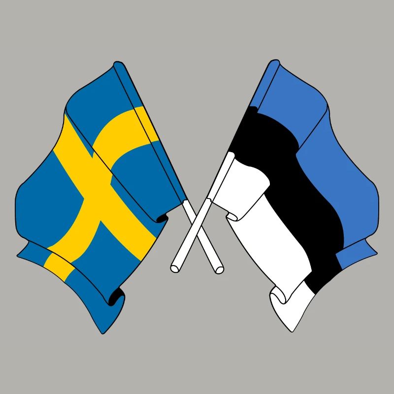 Drapeau Suède, drapeau Estonie