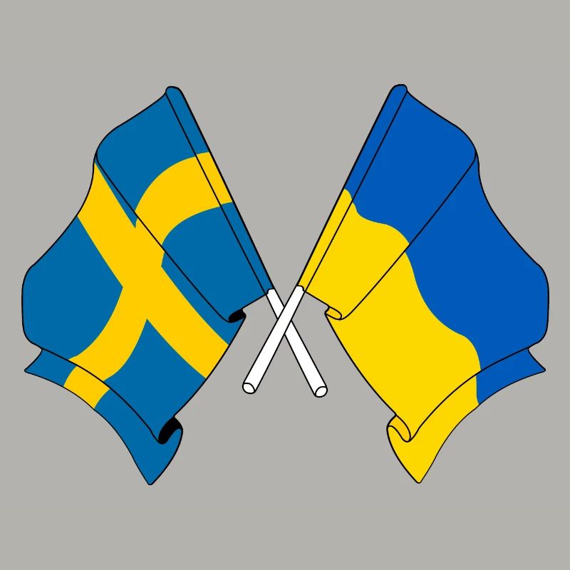 Drapeau de la Suède, drapeau de l’Ukraine