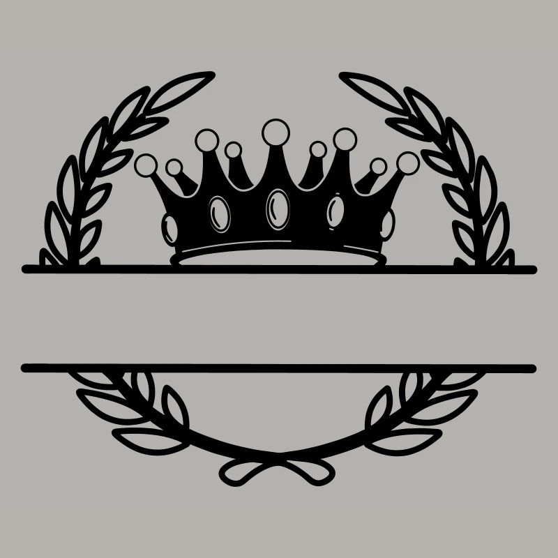 Lorbeerkranz mit Krone