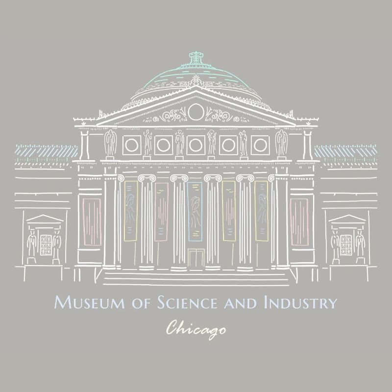 Musée des Sciences et de l’Industrie de Chicago, dessin à la main