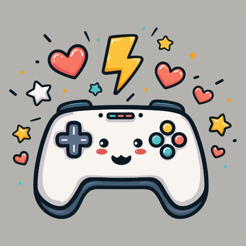 Kawaii Game Controller Sparkling