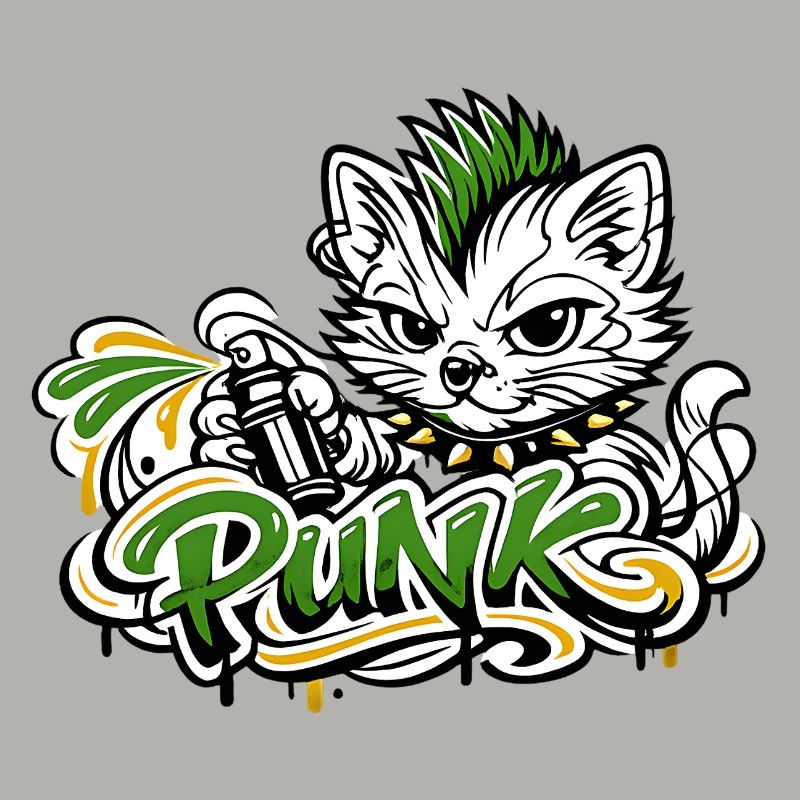 Punkkatz Graffiti Mohawk