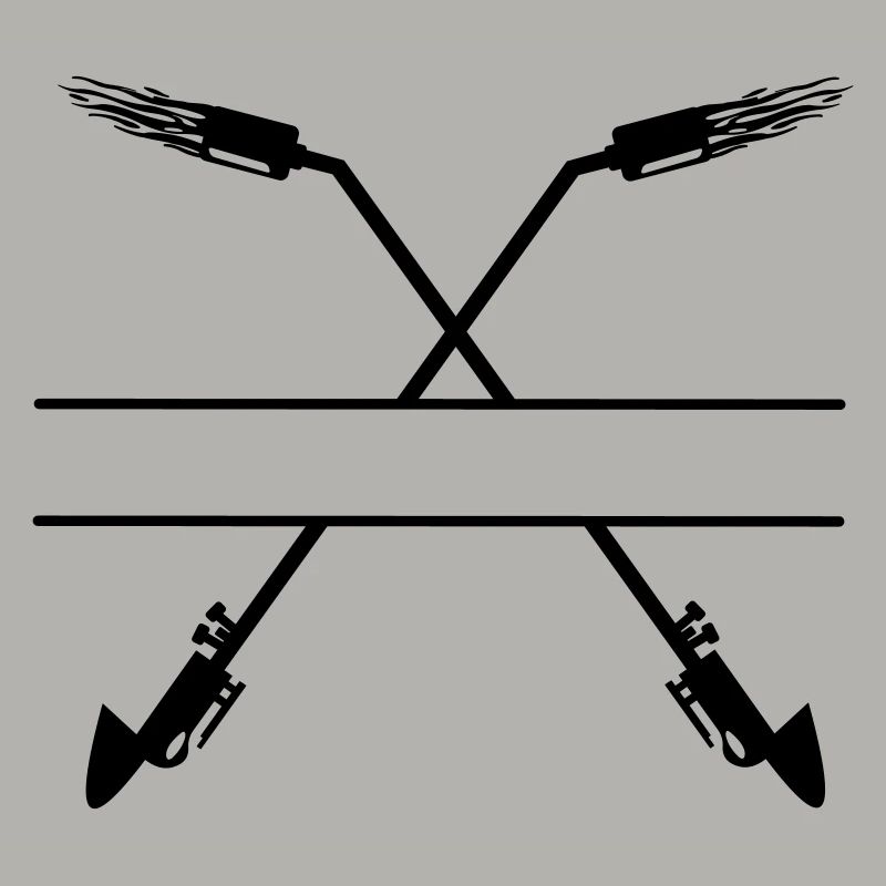 Two crossed gas burner monogram