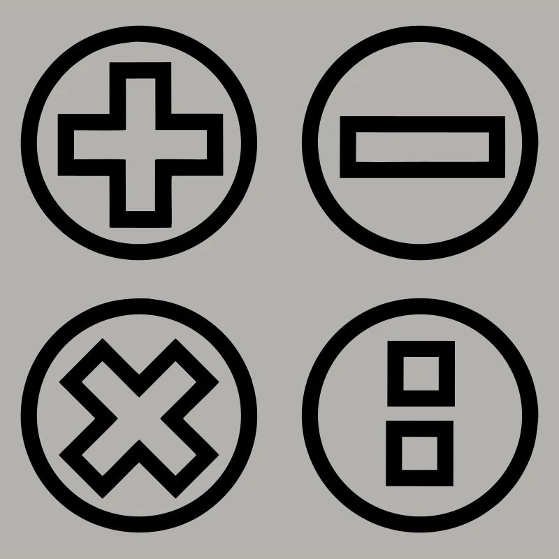 Logo mit vier Emblemen berechnen Schattenbild