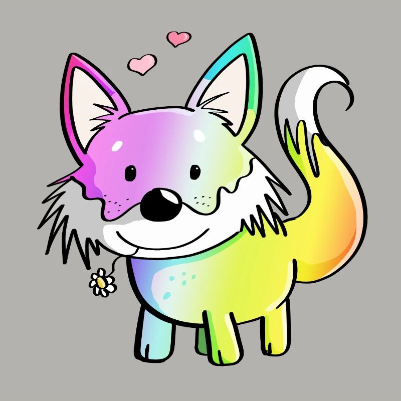 Fuchs Regenbogen - Füchse - Rotfuchs - Raubtier