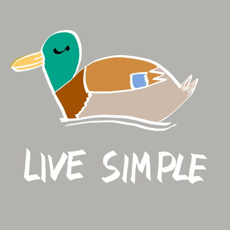 Live Simple Beautiful-Bird Design Custom Text