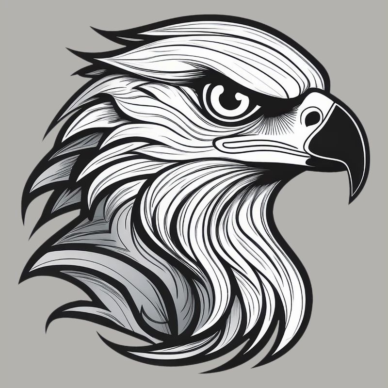 Pose de la tête d’aigle expressionniste
