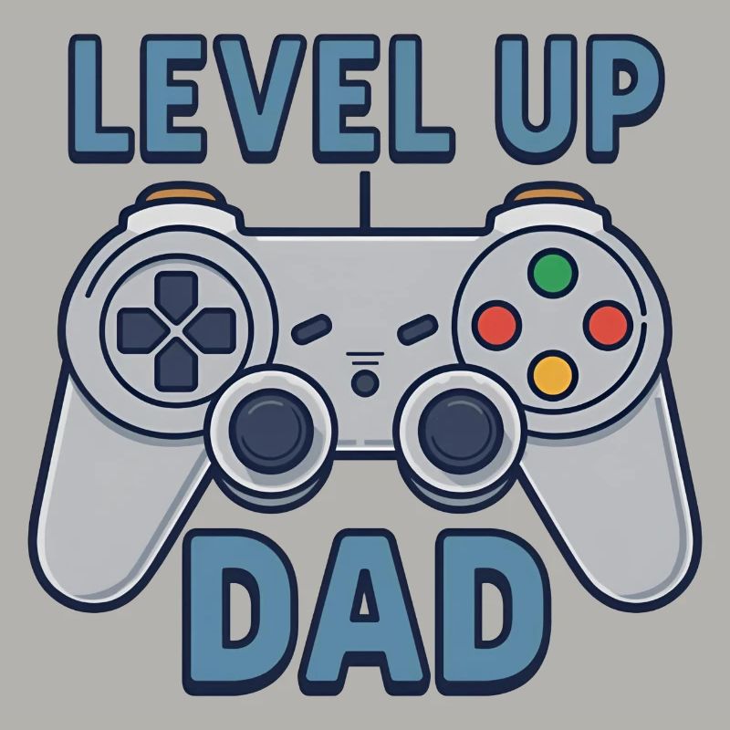 Level Up Dad – Gamer Controller Geschenk