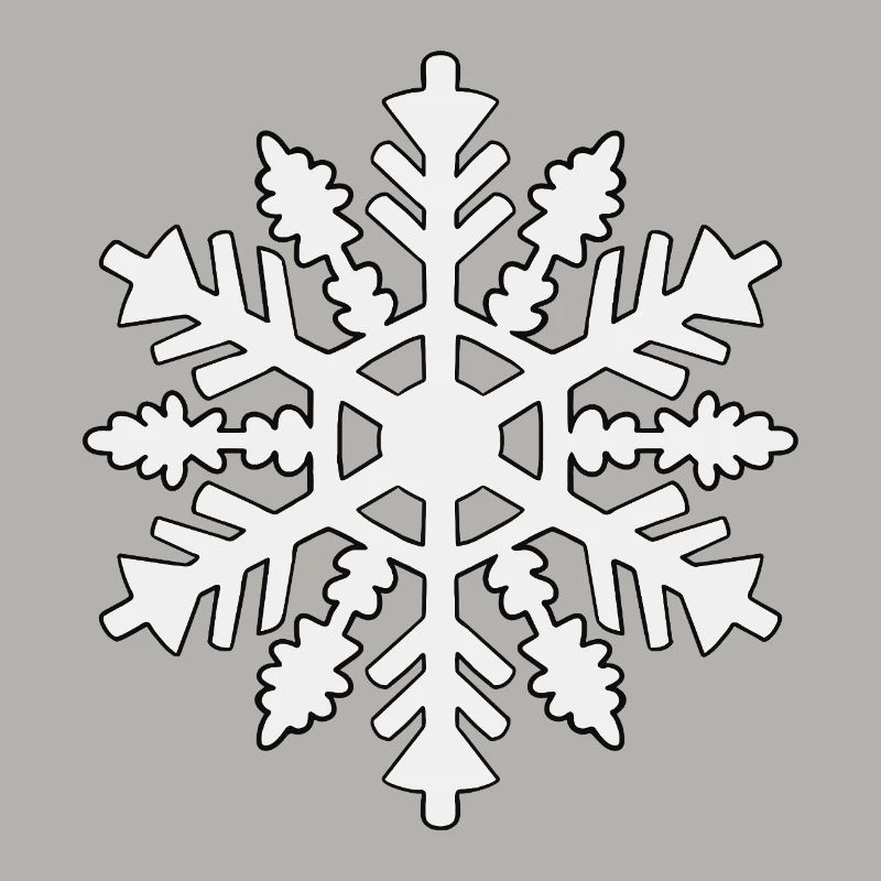 Silhouette de flocon de neige