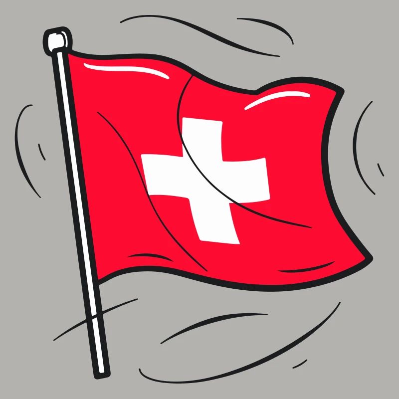 Schweizer Flagge Patriot Design