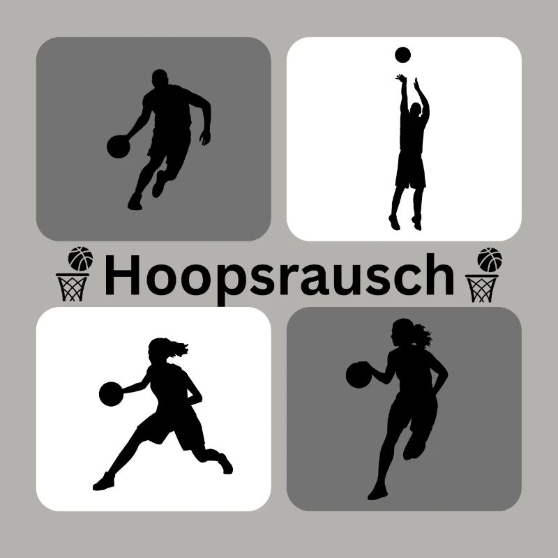 Basketball Silhouetten Dynamik