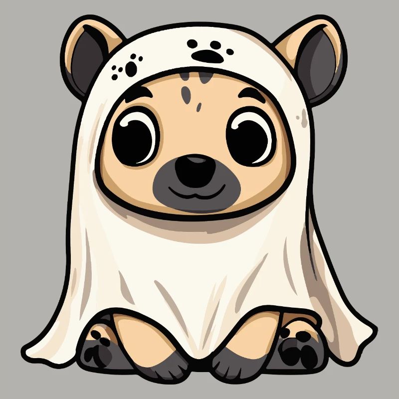 Hyena Halloween Ghost