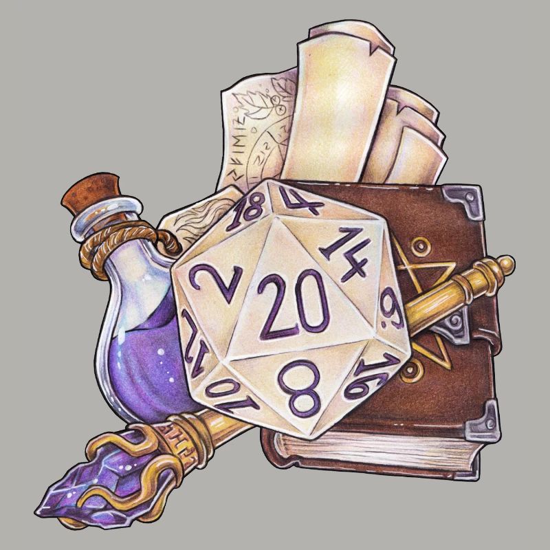 Role Playing Game Tabletop D20 Dice Gift Wizard