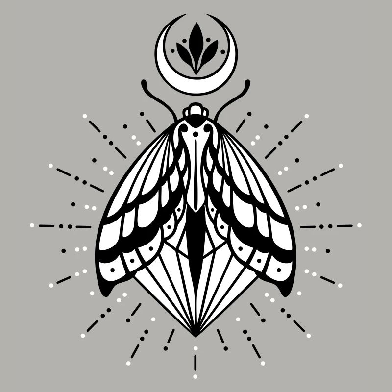 Papillon lune cristal diamant luciole