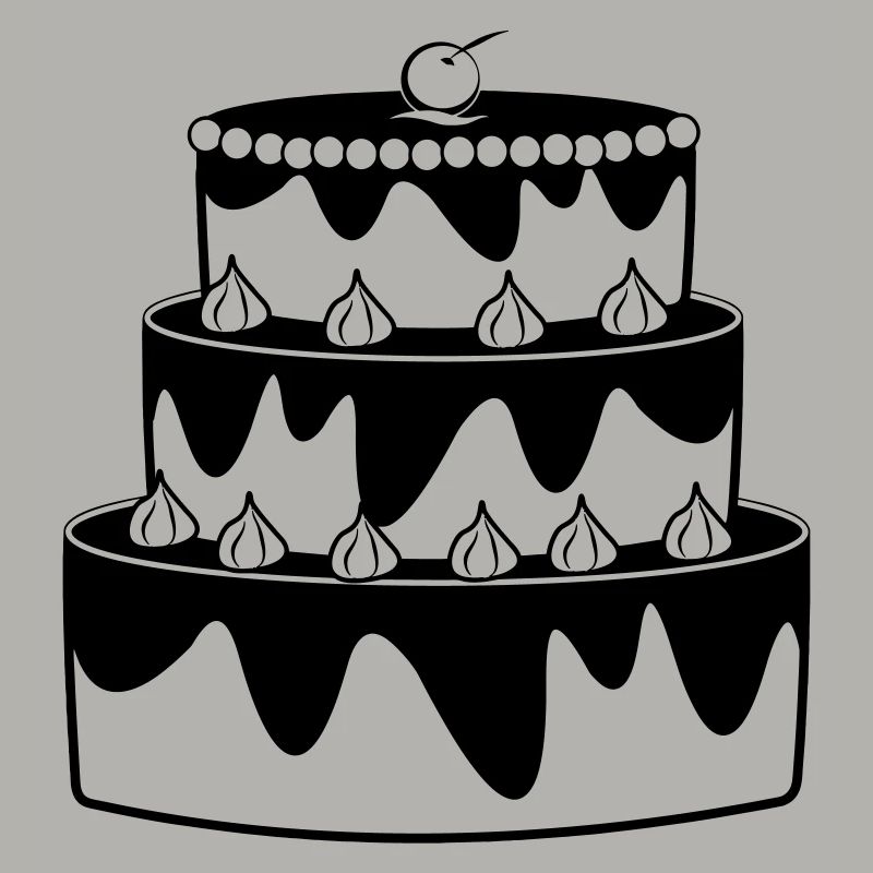 Birthday cake shadow image