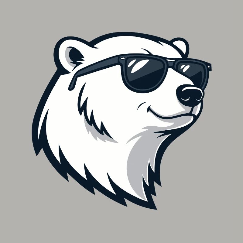 Eisbär mit Brille