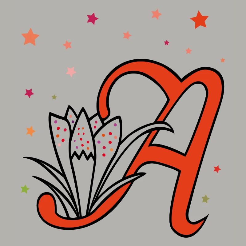 Buchstabe, Initiale, Blume