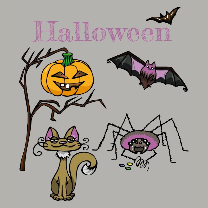 Conception de citrouille et de chauve-souris d’Halloween