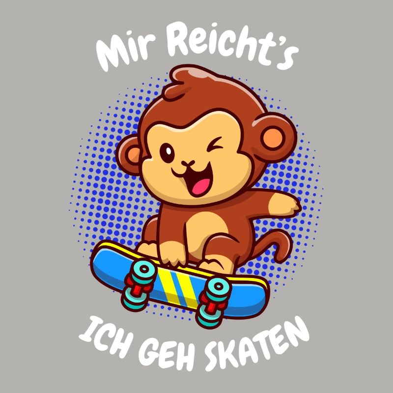 I've had enough, I'm going skating, monkey!
