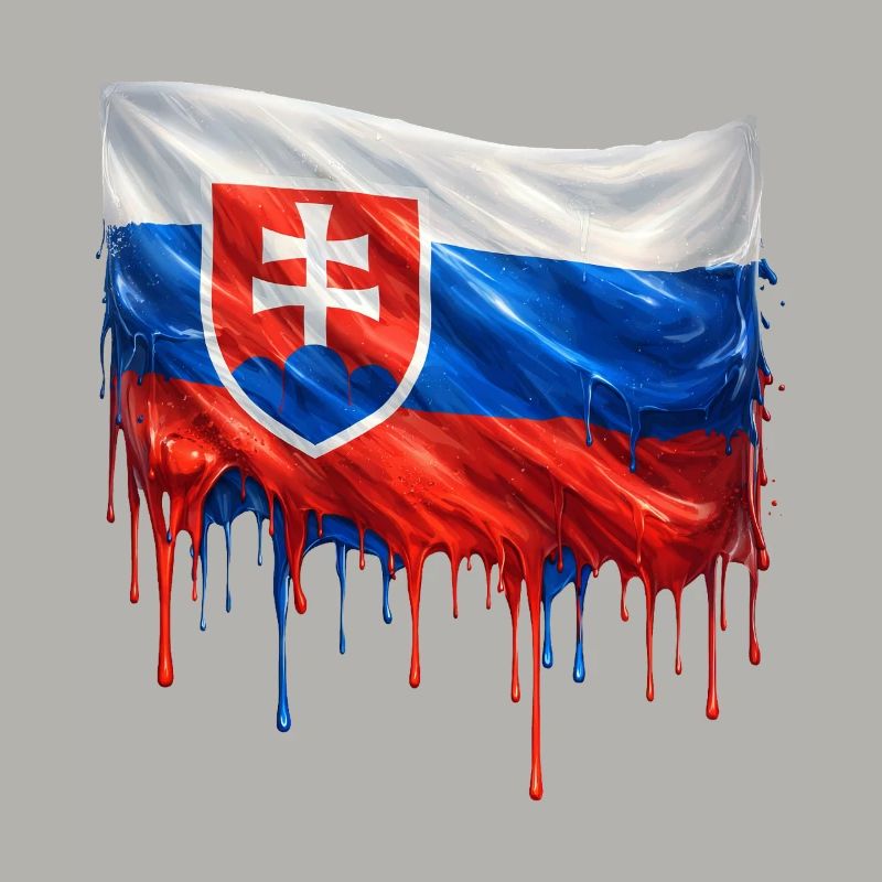 Drapeau Slovaquie Éclaboussures de couleur