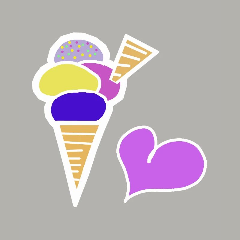 Eiscreme Eis  Eiswaffel Kinder Retro 60er
