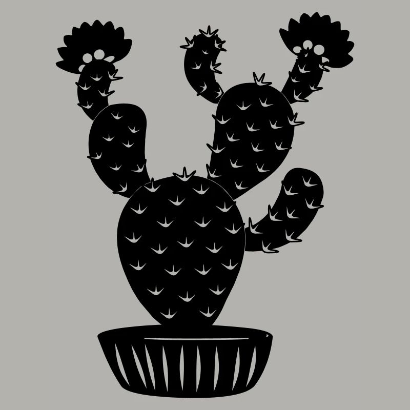 Pot de fleurs avec cactus