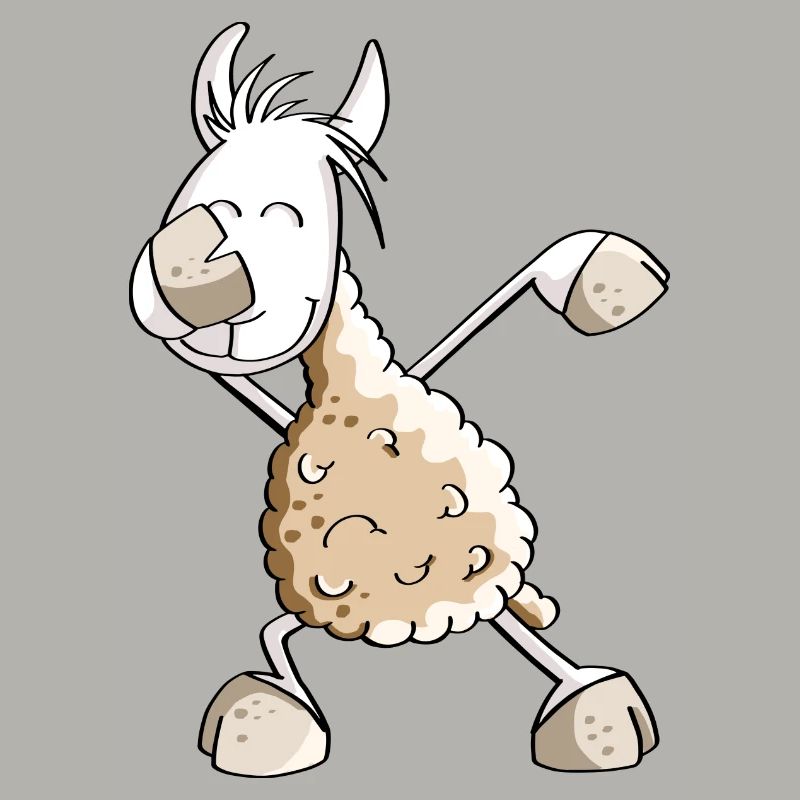 Dab Dance Lama - Dabbing Alpaca - Fun Comic