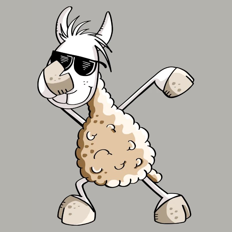 Cool Dab Dance Lama - Dabbing Alpaca - Comic Fun