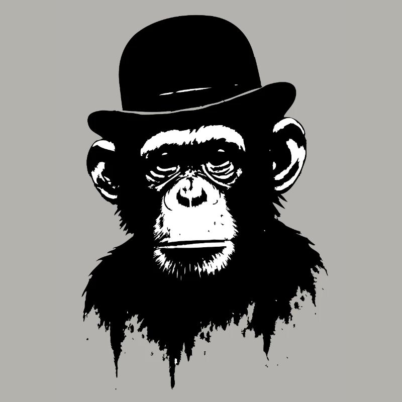 Monkey with bowler hat