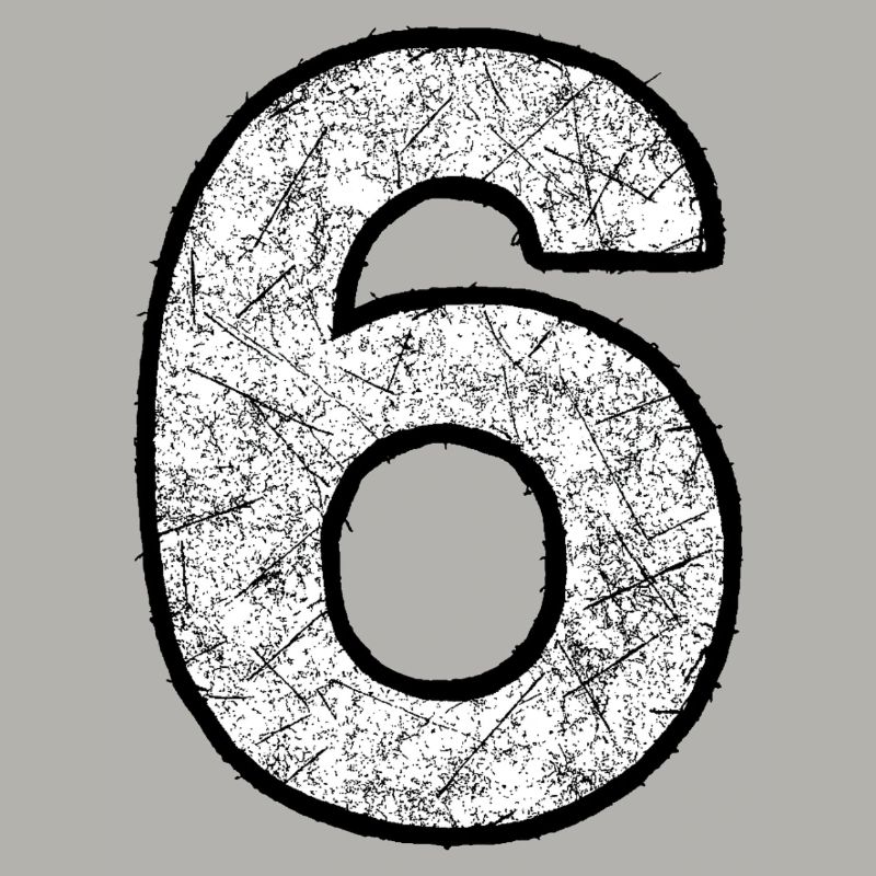 Six chiffres avec texture scratch