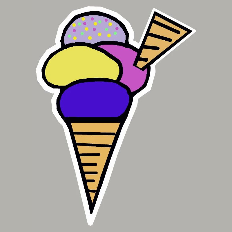 Eiswaffel Eiscreme Eis Kinder Retro