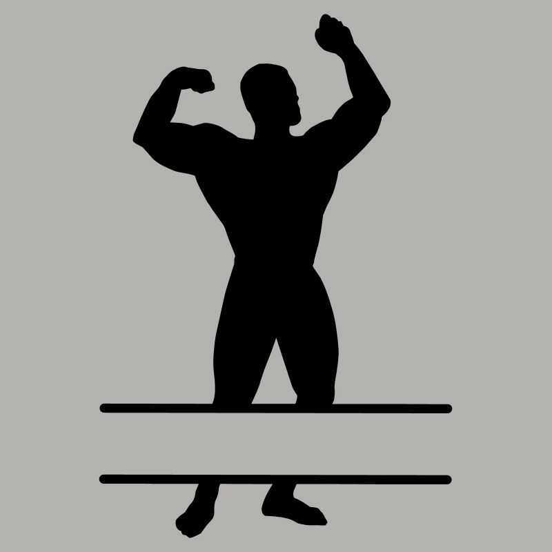 Bodybuilder with text space