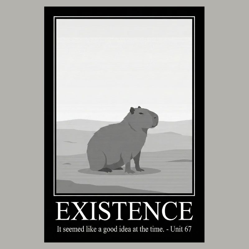 Lustiges Existenzzitat – Capybara-Sarkasmus