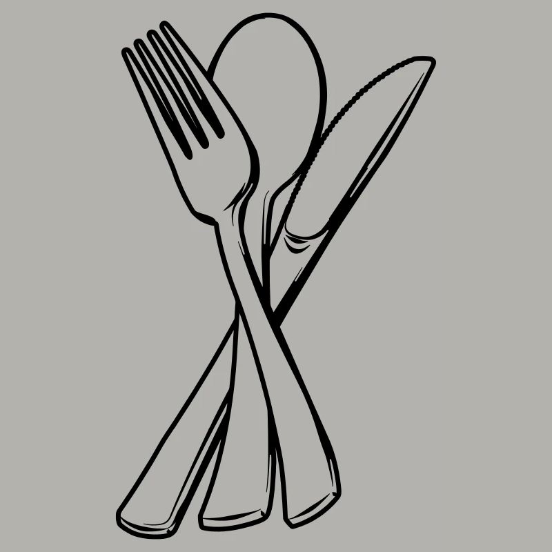 Knife fork and spoon transparent