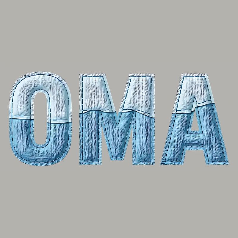 Granny Denim Lettering Patchwork Trend