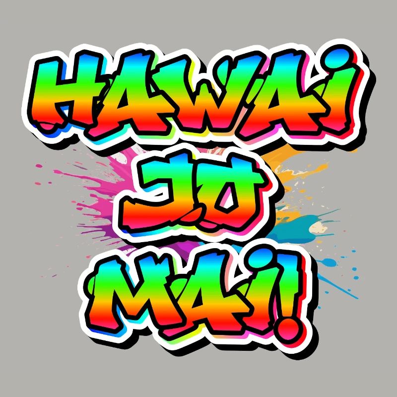 Hawaï Hello 😎 Neon Design Dialecte Vacances Souhaits