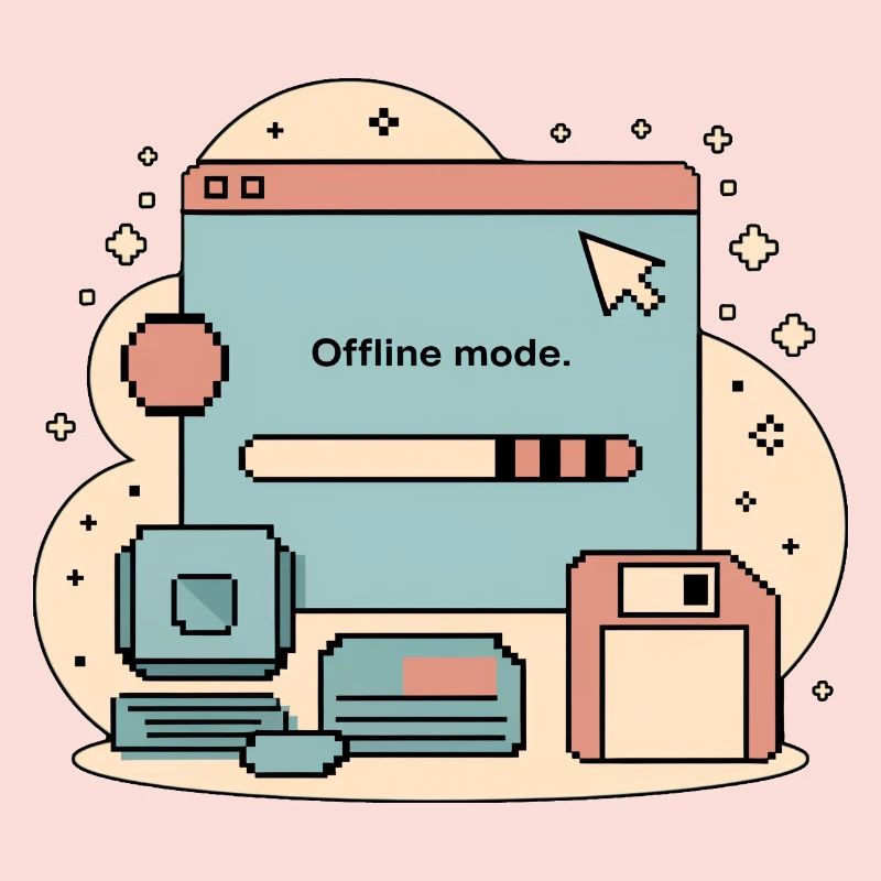 Offline Mode Retro Internet