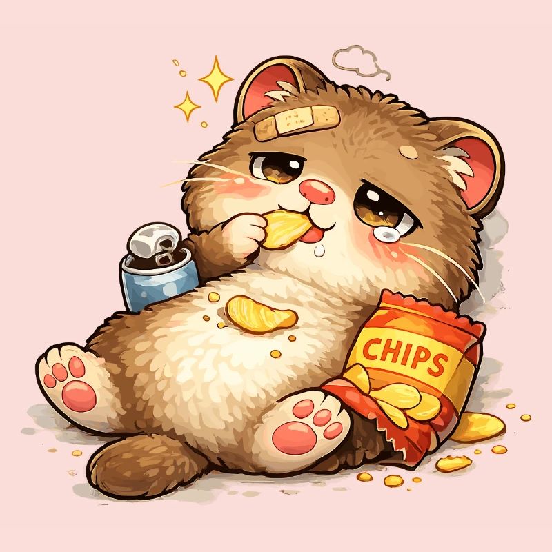 Chat amoureux des biscuits