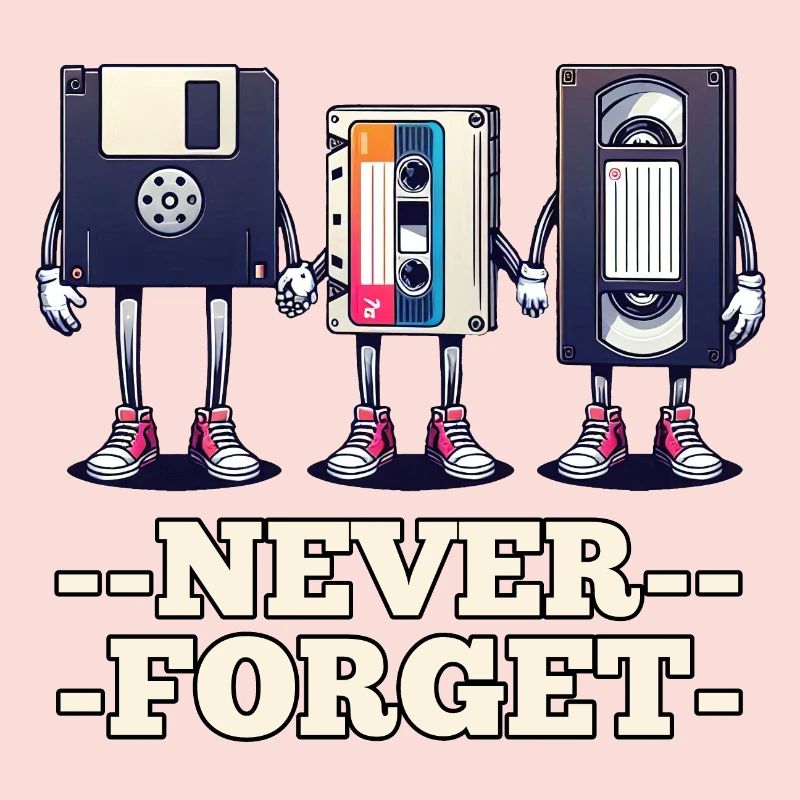Floppy Disk, Cassette, VHS - Never Forget