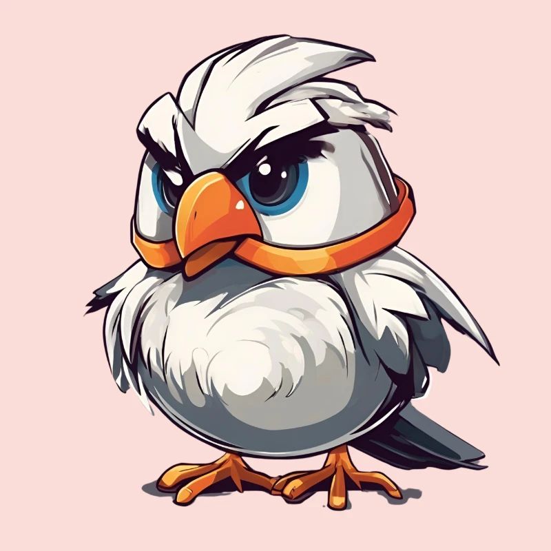 Charming Cartoon Bald Eagle Illustration