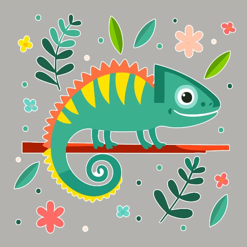 Chameleon (Plain and Leaves)