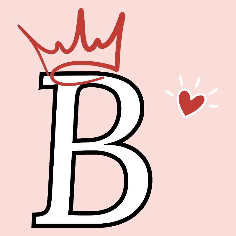 Buchstabe B Kronenherz