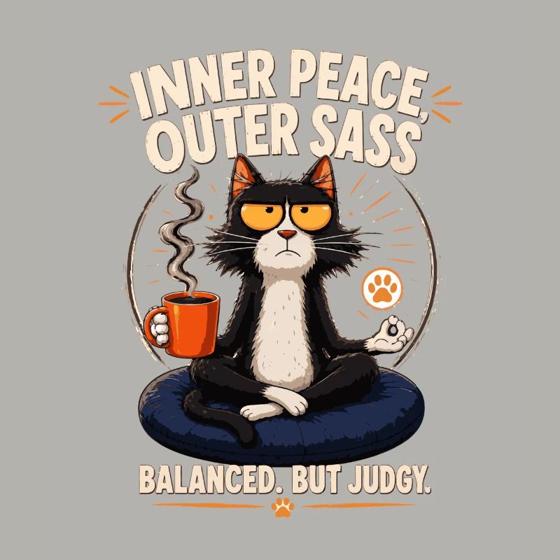 Inner Peace Outer Sass Cat